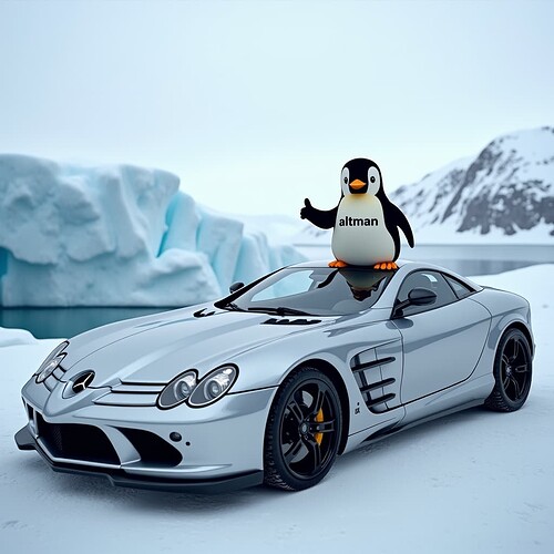 1221-Shiny silver SLR McLaren car parked on i-flux1-dev-743389253