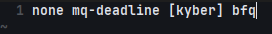 Io scheduler config